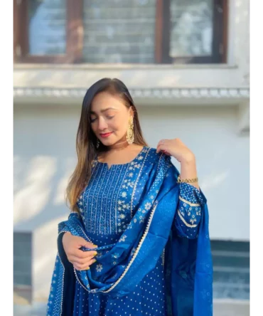 Anarkali Kurti, Pant and Dupatta