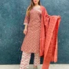 Cotton Kurti with Pant and Dupatta