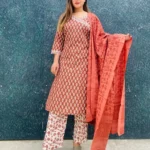 Cotton Kurti with Pant and Dupatta