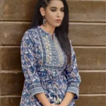 Blue Mal Cotton Kurti, Pant and Dupatta