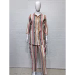 Striped Lurex Rayon Co-ord Set