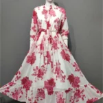 Georgette Floral Printed Flared Kurti