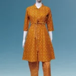 Mustard Colour Cotton Co-ord set with Belt