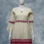 Weaving cotton short flared kurti